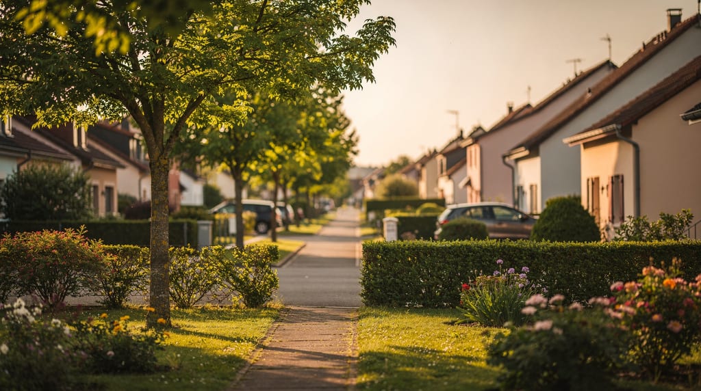 Rue résidentielle de Ostwald
