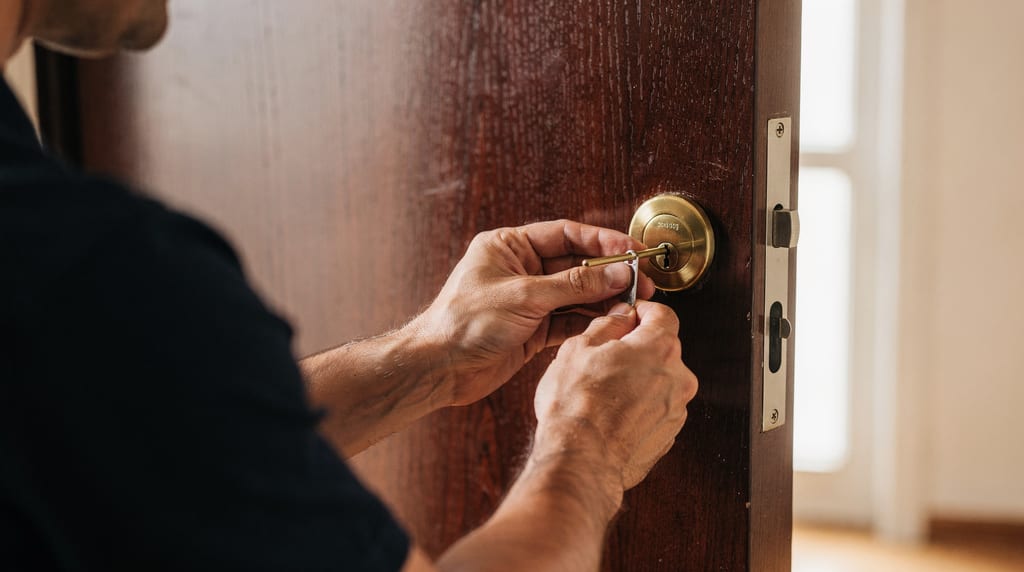 Détail d'une intervention d'ouverture de porte sans dégât