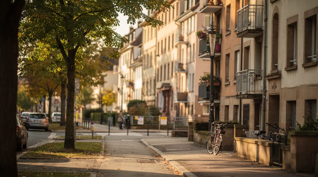 Rue résidentielle de Strasbourg