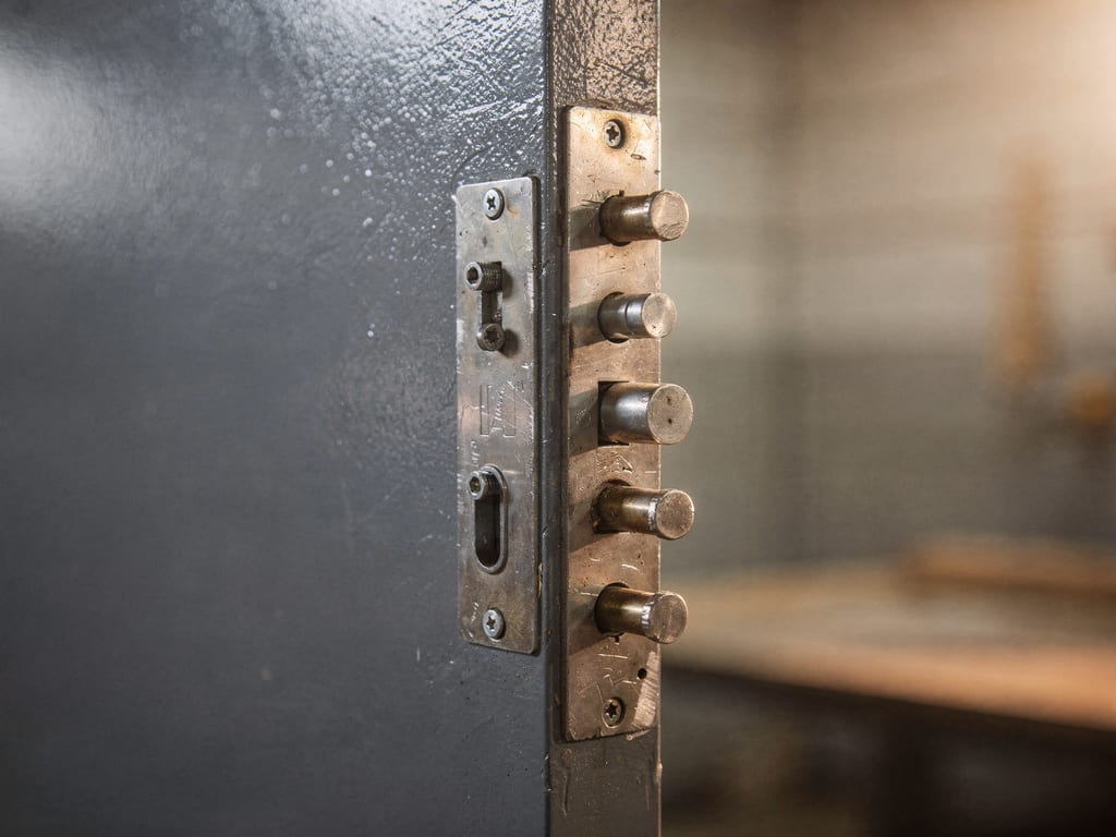 Porte avec blindage acier intérieur